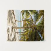 Tropical palm beach  タペストリー (正面(横))