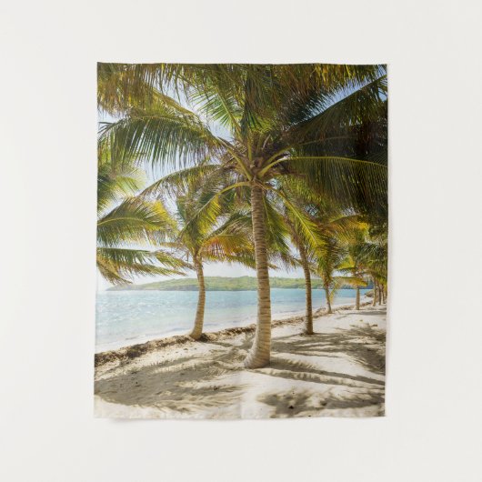 Tropical palm beach  タペストリー (正面)