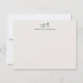Tropical Palm Coastal Beach Personalized Note Card 招待状 (正面)