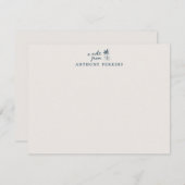 Tropical Palm Coastal Beach Personalized Note Card 招待状 (正面/裏面)
