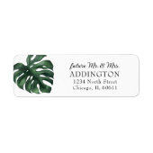 Tropical Palm Leaf Return Address Label ラベル (正面)