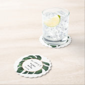 Tropical Palm Leaf Wedding ペーパーコースター (インサイチュ)