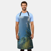 TROPICAL PALM LEAVES エプロン (着用した状態)