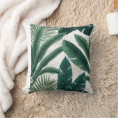 Tropical Palm Leaves クッション (ブランケット)