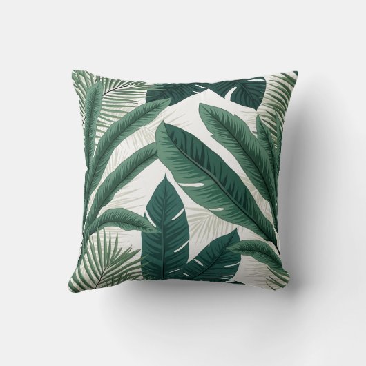 Tropical Palm Leaves クッション (裏面)