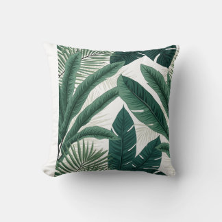 Tropical Palm Leaves クッション