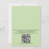 Tropical Palm Leaves Destination QR Code Wedding 招待状 (裏面)