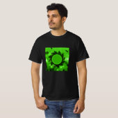 Tropical Palm Leaves Green Circle Frame Botanica Tシャツ (正面フル)