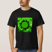 Tropical Palm Leaves Green Circle Frame Botanica  Tシャツ (正面)