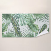 Tropical palm leaves, monstera, banana leaf, jungl バスタオル (バスタオル)