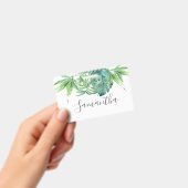 Tropical Palm Leaves Name Tags バッジ (手持ち)