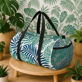 Tropical Palm Leaves Seamless Pattern ダッフルバッグ