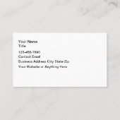 Tropical Palm Leaves Theme Business Cards 名刺 (裏面)