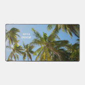 Tropical Palm sky & Motivational Aesthetic Work デスクマット (正面)