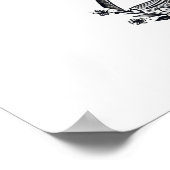 Tropical Palm Sunset – Minimalist Beach Line Art  ポスター (角)