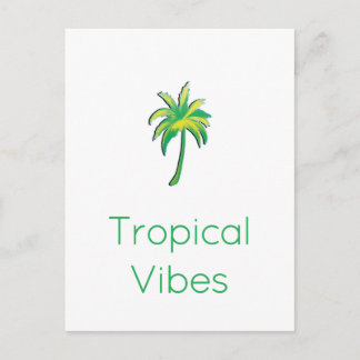 Tropical palm tree card  ポストカード