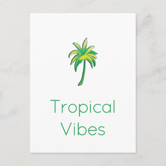 Tropical palm tree card  ポストカード (正面)