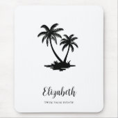 Tropical Palm Tree Coastal Personalized マウスパッド (正面)