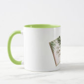 Tropical Palm Tree Leaves Green White Limes Beach マグカップ (左)