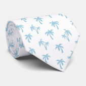 Tropical Palm Tree pattern baby blue ネクタイ (ロール)