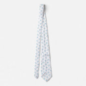 Tropical Palm Tree pattern baby blue ネクタイ (裏面)