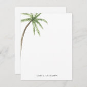 Tropical Palm Tree Personalized サンキューカード (正面/裏面)