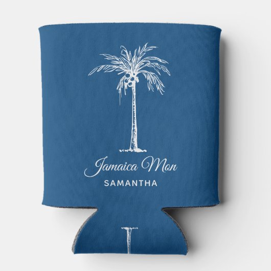 Tropical Palm Tree Personalized 缶クーラー (裏面)