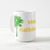 Tropical Palm Tree Stars Personalized コーヒーマグカップ (正面左)
