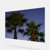 Tropical Palm Tree Wall Art Twilight Coastal アクリルサイン (傾斜)