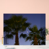 Tropical Palm Tree Wall Art Twilight Coastal アクリルサイン (ウェディング)