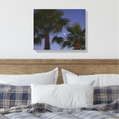 Tropical Palm Tree Wall Art Twilight Coastal キャンバスプリント (インサイチュ (寝室))