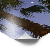 Tropical Palm Tree Wall Art Twilight Coastal フォトプリント (角)