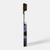 Tropical Palm Tree Wall Art Twilight Coastal iPhoneケース (左側面)