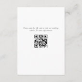 Tropical Palm Tree Wedding Details QR Code エンクロージャーカード (裏面)