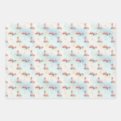 Tropical Palm Trees Beach Christmas ラッピングペーパーシート (正面2)