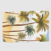 Tropical Palm Trees | Beach Watercolor Painting ゴルフタオル (横)