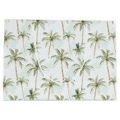 Tropical Palm Trees Birthday ラージペーパーバッグ (裏面)