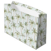 Tropical Palm Trees Birthday ラージペーパーバッグ (裏面アングル)