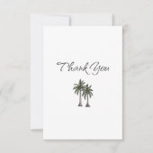 Tropical Palm Trees Birthday Gift サンキューカード (正面)