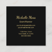 Tropical Palm Trees Boho Elegant Professional スクエア名刺 (裏面)