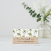 Tropical Palm Trees Cream Business name website 名刺 (スタンド正面)
