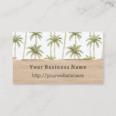 Tropical Palm Trees Cream Business name website 名刺 (正面)