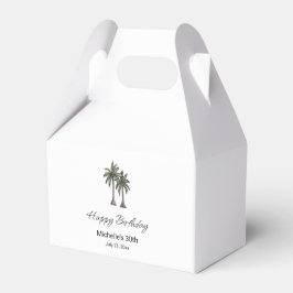 Tropical Palm Trees Elegant 30th Birthday Party フェイバーボックス