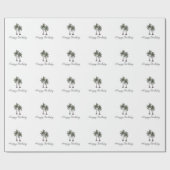 Tropical Palm Trees Elegant 30th Birthday Party ラッピングペーパー (フラット)