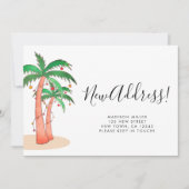 Tropical Palm Trees Moving Announcement 案内状 (正面)