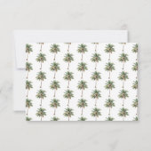 Tropical Palm Trees QR RSVP Card (裏面)