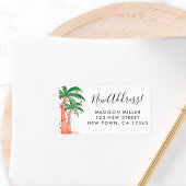 Tropical Palm Trees Return Address ラベル
