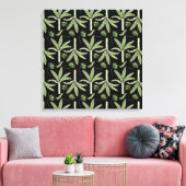 Tropical palm trees seamless pattern キャンバスプリント (インサイチュ (リビング))