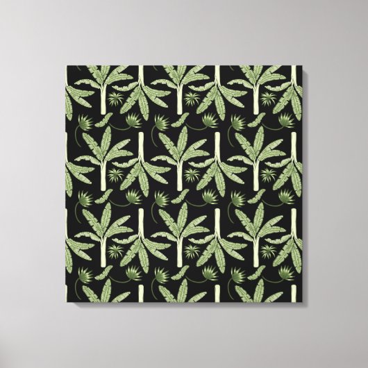 Tropical palm trees seamless pattern キャンバスプリント (正面)