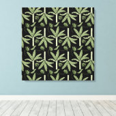 Tropical palm trees seamless pattern キャンバスプリント (インサイチュ (ウッドフロア))